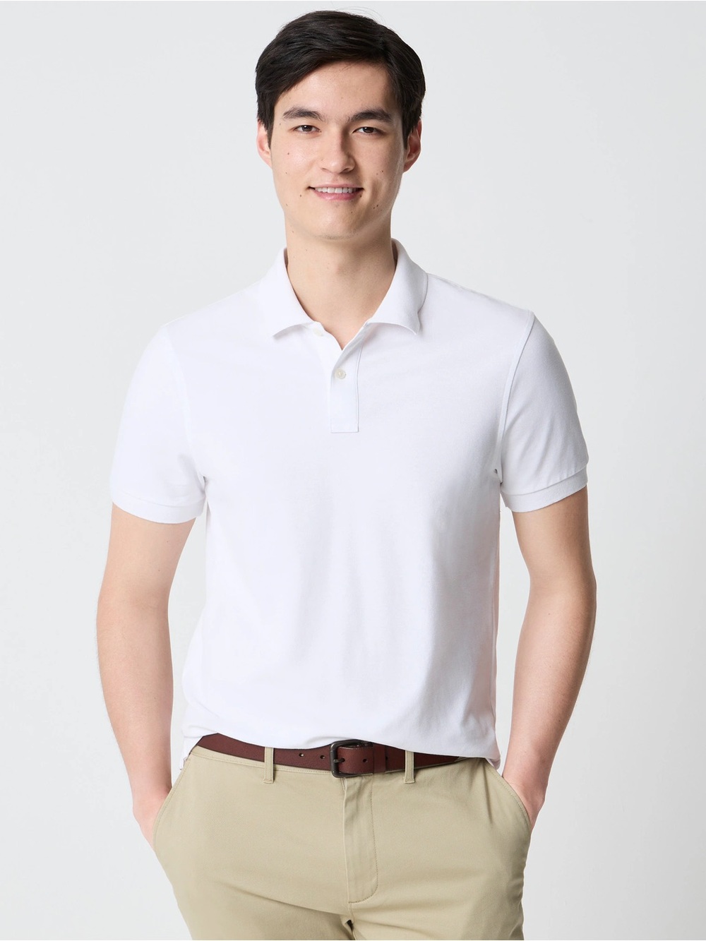 J Crew Factory Flex piqué polo shirt